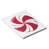 Peppermint Swirl Stripe Candy Notizblock (angewinkelt)