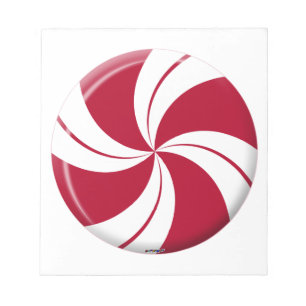 Peppermint Swirl Stripe Candy Notizblock