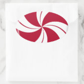 Peppermint Swirl Stripe Candy Ovaler Aufkleber (Tasche)