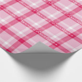 Peppermint Tartan zu Weihnachten Geschenkpapier (Ecke)