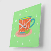 Peppermint tea for tea lovers quadratische wanduhr (Winkel)