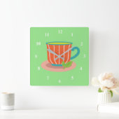 Peppermint tea for tea lovers quadratische wanduhr (Zuhause)