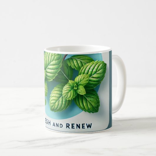 Peppermint Tee Design AI Art Kaffeetasse (VorderseiteRechts)