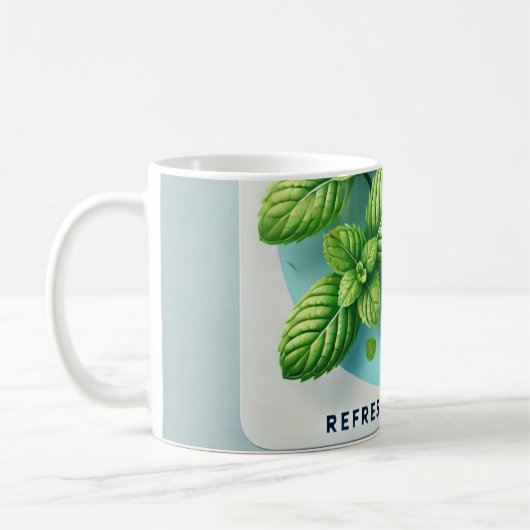 Peppermint Tee Design AI Art Kaffeetasse (Links)