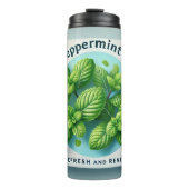 Peppermint Tee Design AI Art Thermosbecher (Vorderseite)