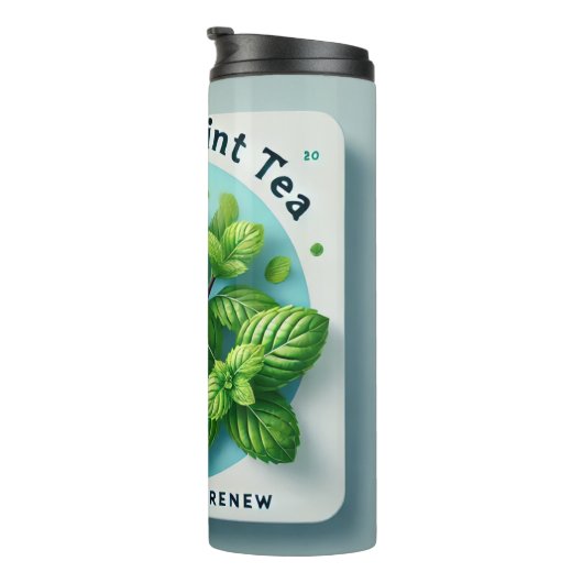 Peppermint Tee Design AI Art Thermosbecher (Nach rechts gedreht)