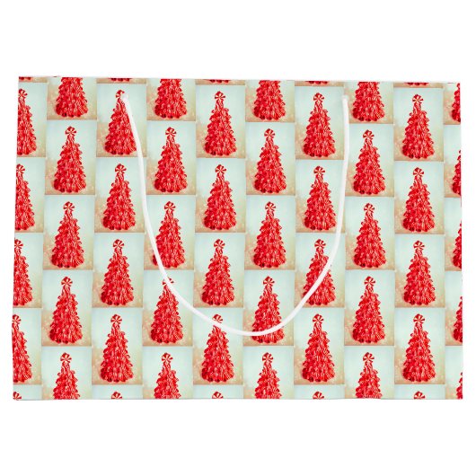 Peppermint Tree Große Geschenktasche Geschenktüte (Rückseite)