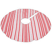Peppermint Tree Skirt Leinenimitat Weihnachtsbaumdecke (Schrägansicht)
