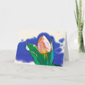 Peppermint Tulip Zeichnend Karte (Vorderseite)