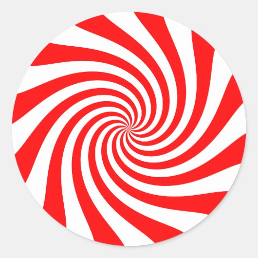 Peppermint Twirl Runder Aufkleber (Vorderseite)