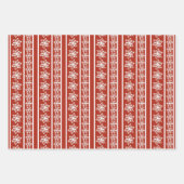 Peppermint- und Schneerot und Weiß-Geschenkwrap Geschenkpapier Set (Vorderseite 3)