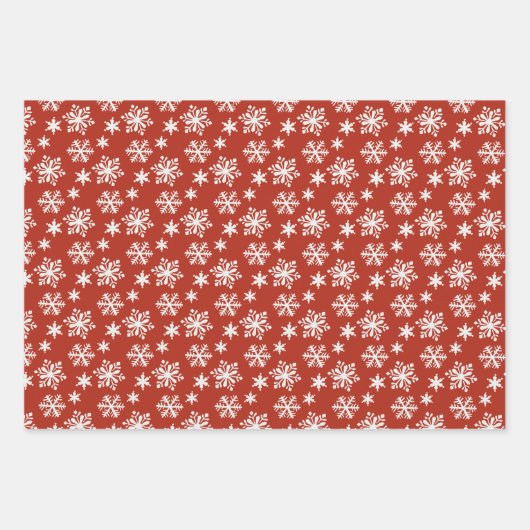 Peppermint- und Schneerot und Weiß-Geschenkwrap Geschenkpapier Set (Vorderseite 2)