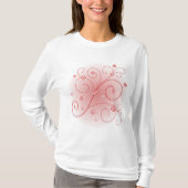 Peppermint und Snowflake Wirble Werke T-Shirt (Vorderseite)