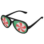 Peppermint Weihnachts-Party-Sonnenbrille Partybrille (Schrägansicht)