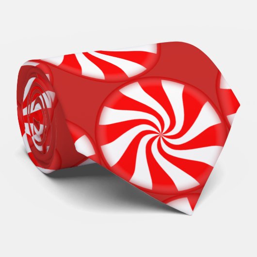 Peppermint Weihnachtscreme Krawatte (Gerollt)