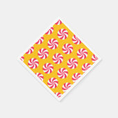 Peppermint Weihnachtsgelbe Orange Serviette (Ecke)