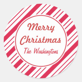 Peppermint Weihnachtskleber Runder Aufkleber