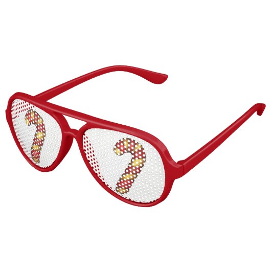 Peppermint Weihnachtskoch Red Candy Cane Holiday Sonnenbrille (Schrägansicht)