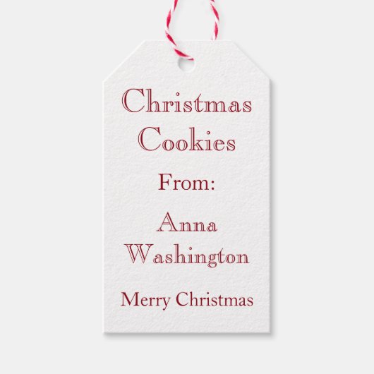 Peppermint Weihnachtskochtelefone Geschenkanhänger (Vorderseite)