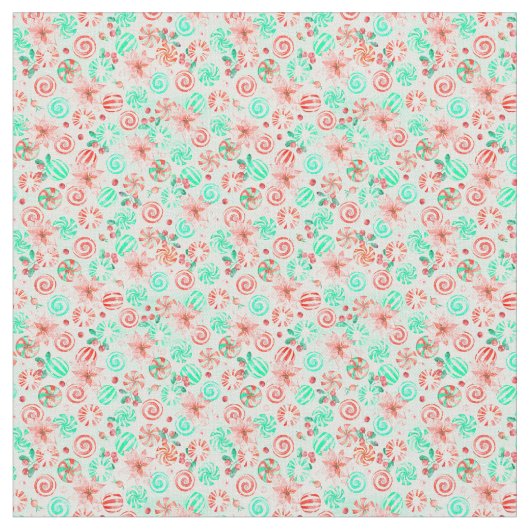 Peppermint Weihnachtsstoff Stoff (Nahaufnahme)