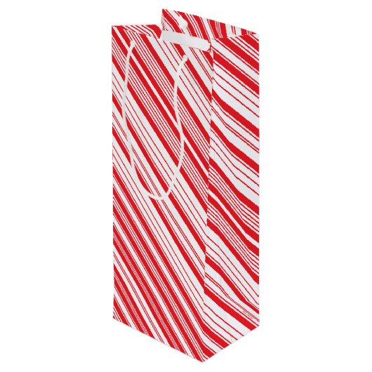 Peppermint Weinbeutel Geschenktüte Für Weinflaschen (Rückseite Schrägansicht)