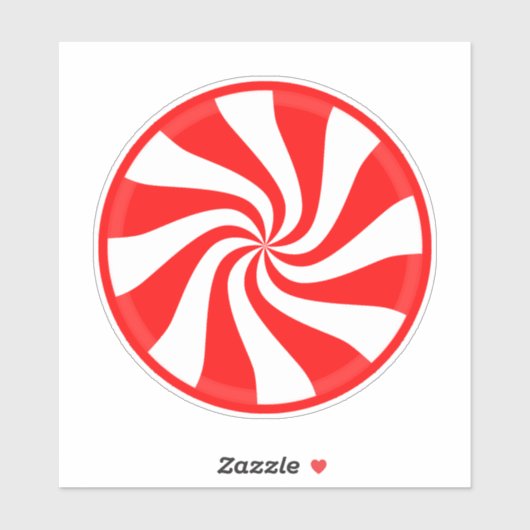 Peppermint-Wirbel Vinyl Sticker (Blatt)