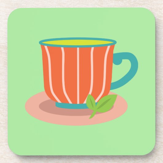 Peppermintee für Teeliebhaber Getränkeuntersetzer (Vorderseite)