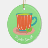 Peppermintee für Teeliebhaber Keramik Ornament (Links)
