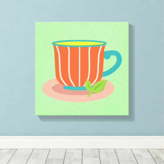 Peppermintee für Teeliebhaber Leinwanddruck (Insitu (Holzboden))