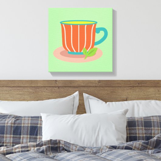Peppermintee für Teeliebhaber Leinwanddruck (Insitu (Schlafzimmer))