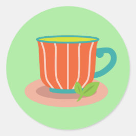 Peppermintee für Teeliebhaber Runder Aufkleber