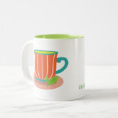 Peppermintee für Teeliebhaber Zweifarbige Tasse (Vorderseite Links)