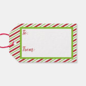 Peppermintestreifen personalisiert geschenkanhänger (Rückseite Horizontal)