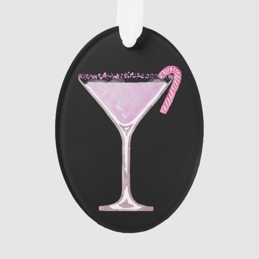 Peppermintini Cocktail Personalisiert Ornament (Rückseite)