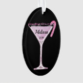 Peppermintini Cocktail Personalisiert Ornament (Vorderseite)