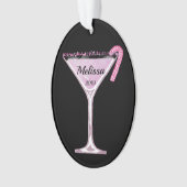 Peppermintini Cocktail Personalisiert Ornament (Vorderseite)