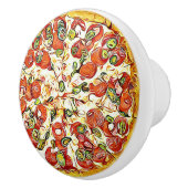 Pepperoni-Käse-Pizza-Küchenschrank-Griff Keramikknauf (Rechts)