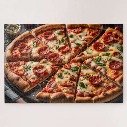 Pepperoni & Käse Pizza Puzzle (Horizontal)
