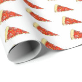 Pepperoni Käse Pizza Slice Pizzeria Italienisches Geschenkpapier (Rolleneckpunkt)