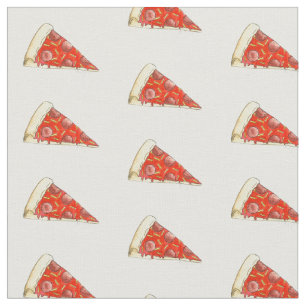 Pepperoni Käse Pizza Slice Slices Food Fabric Stoff