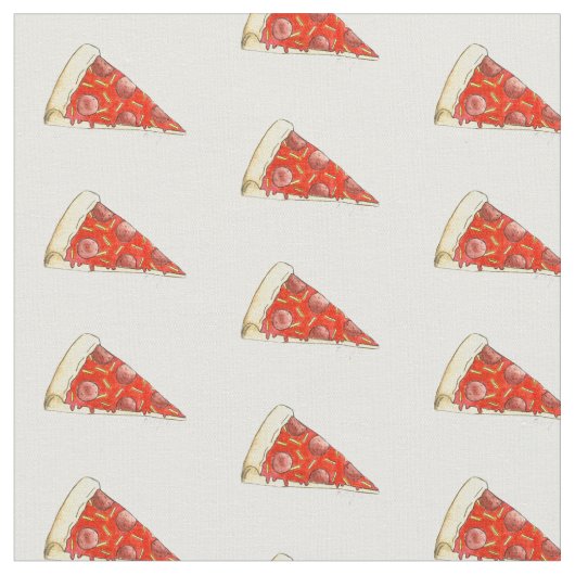 Pepperoni Käse Pizza Slice Slices Food Fabric Stoff (Nahaufnahme)