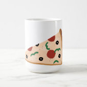 Pepperoni Oliven- und Grüner-Pfeffer-Pizza-Scheibe Kaffeetasse (Mittel)