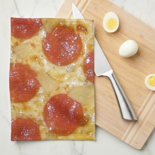 Pepperoni-Perfektion Geschirrtuch (Viertel Falte)