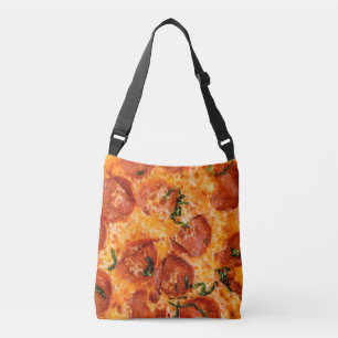 PEPPERONI PIZZA 2 TOTE BAG TRAGETASCHEN MIT LANGEN TRÄGERN