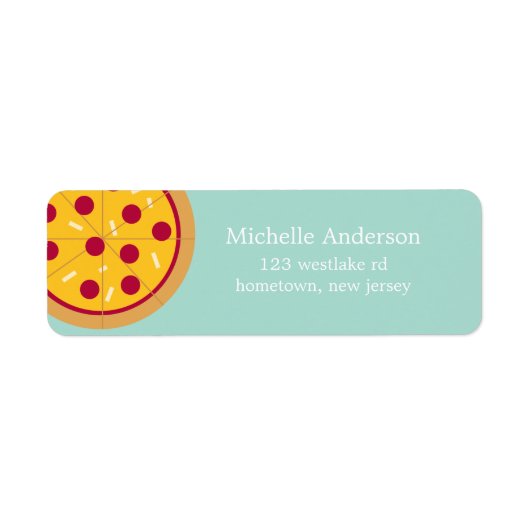 Pepperoni Pizza Address Labels (Vorne)