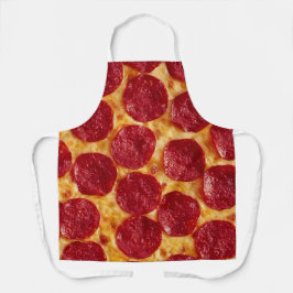Pepperoni Pizza All-Over Print Schürze, Medium Schürze