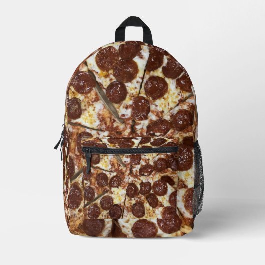 Pepperoni Pizza Bedruckter Rucksack (Vorderseite)