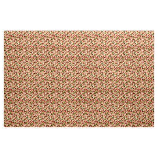 Pepperoni Pizza Cartoon Pattern Stoff (Yard (91,4 cm))