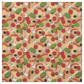 Pepperoni Pizza Cartoon Pattern Stoff (Muster)