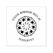 Pepperoni Pizza Custom Text Permastempel (Design)